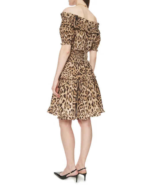 Dolce&Gabbana Платье с леопардовым принтом - Артикул: F6A0UT-HS5E3
