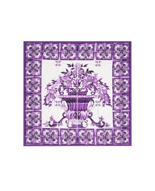Dolce&Gabbana Платок из шелка с принтом майолики - Артикул: FN090R-GDAOZ