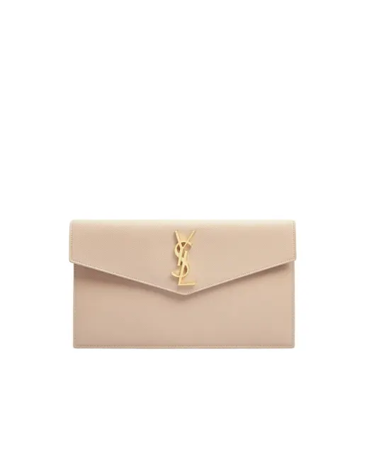 Saint Laurent Кожаный клатч Uptown - Артикул: 565739-1GF0J