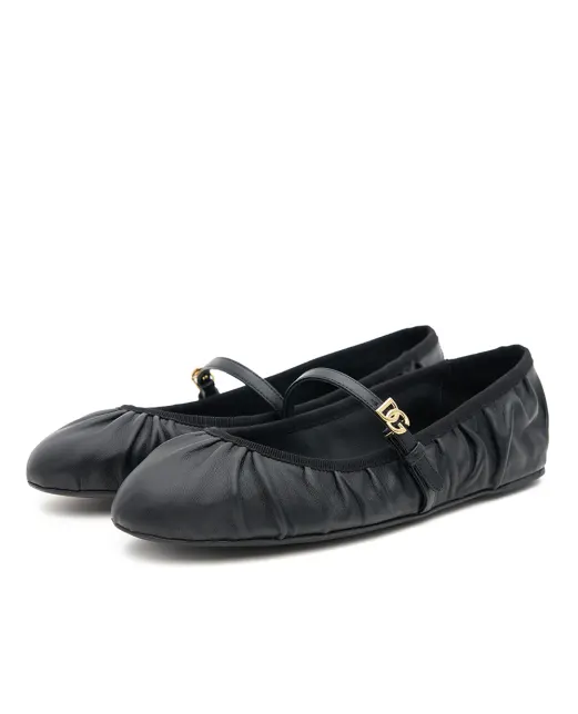 Dolce&Gabbana Кожаные балетки Vally - Артикул: CB0257-AD137
