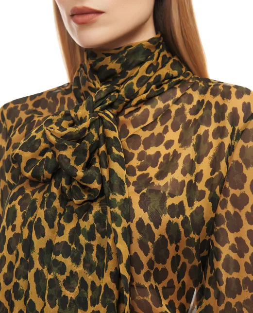 Saint Laurent Блуза з шовку - Артикул: 851373-Y5J72