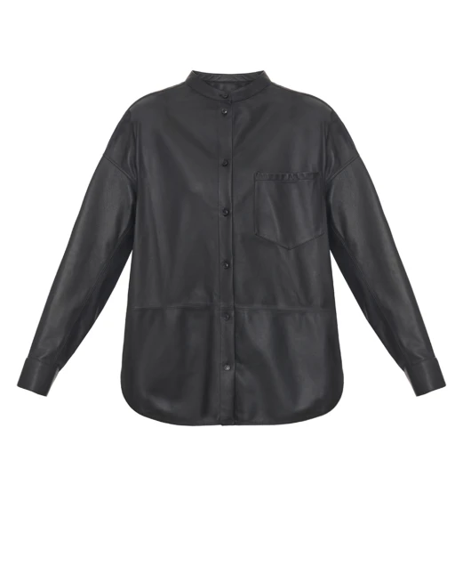 Yves Salomon Рубашка из телячьей кожи - Артикул: 26EYH20177APAR