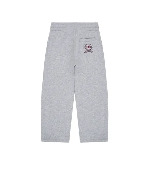 Dolce&Gabbana Детские спортивные флисовые брюки с вышивкой (костюм) - Артикул: L4JPLI-G7PUY-S