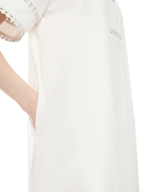 Yves Salomon Платье с кожаными деталями - Артикул: 26EYR03740COAP