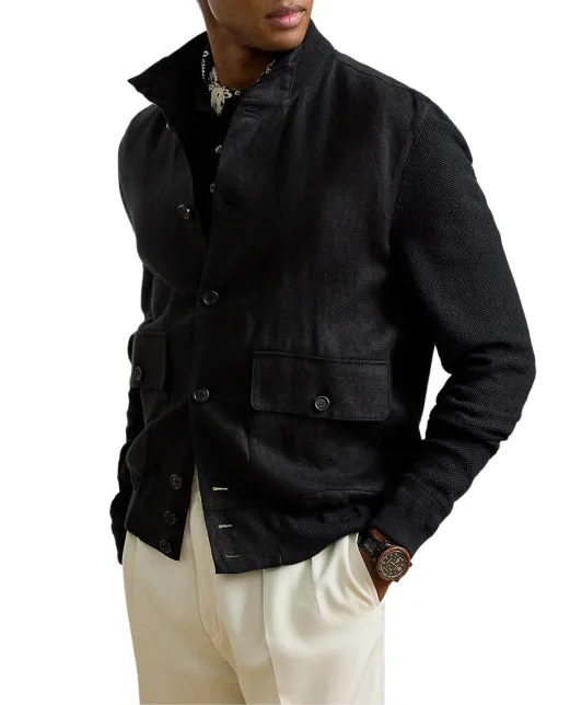 Ralph Lauren Purple Label Кардиган із шовку та льону - Артикул: 790973319002