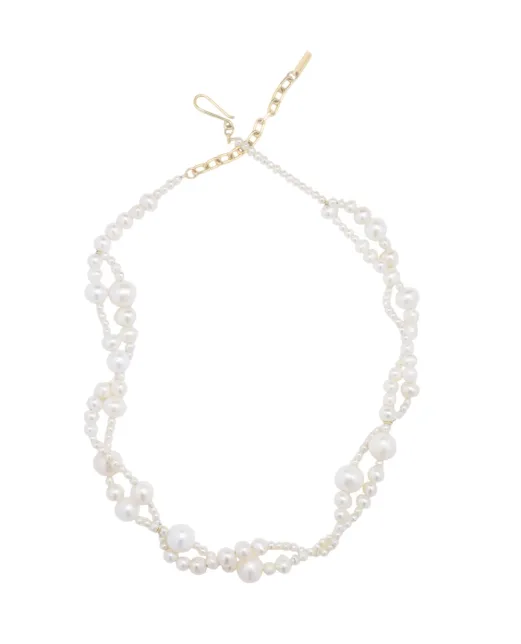 Completedworks Ожерелье из переработанного золота с жемчугом и вермелем - Артикул: P208