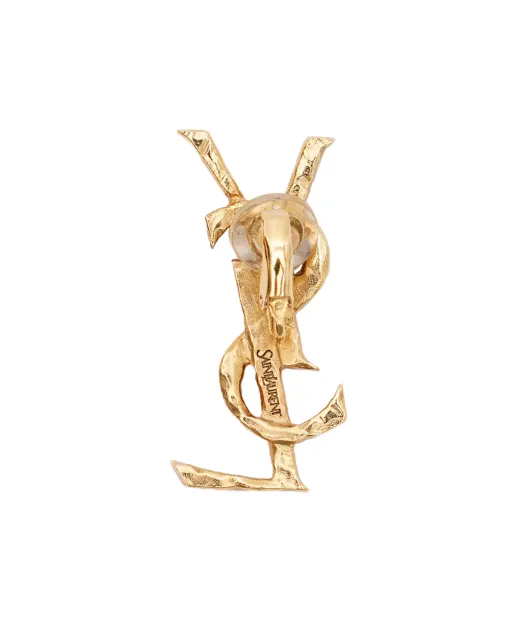 Saint Laurent Серьга Cassandre с кованым узором - Артикул: 833828-Y1614