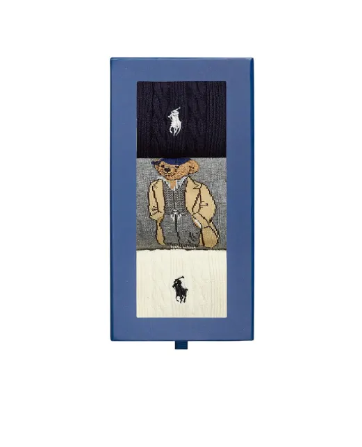 Polo Ralph Lauren Шкарпетки Polo Bear Crew (3 пары) - Артикул: 455982948001
