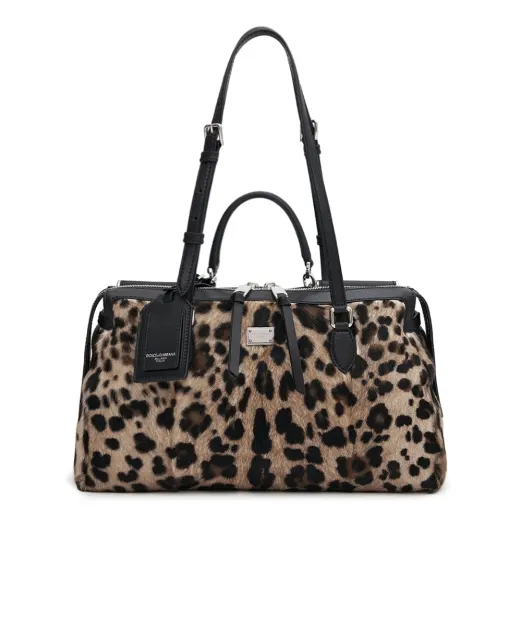 Dolce&Gabbana Сумка Vittoria с леопардовым принтом - Артикул: BB7844-AX853