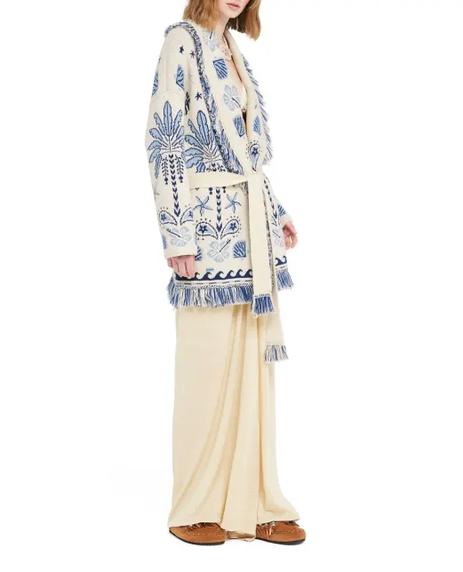 Alanui Кардиган из шерсти и хлопка - Артикул: LWHB064R26KNI003OF45