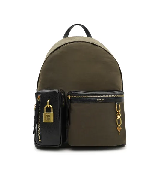 Balmain Рюкзак Pulse з телячої шкіри та нейлону - Артикул: GM1GE276TNRO