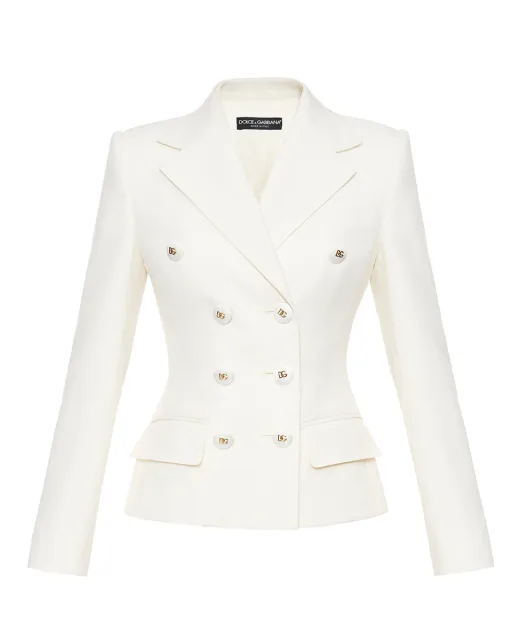 Dolce&Gabbana Двубортный твидовый пиджак из шерсти - Артикул: F27ACT-FUBGC