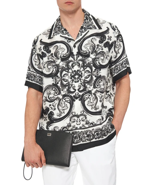 Dolce&Gabbana Сорочка Hawaii з шовку - Артикул: G5JH9T-HI1S6