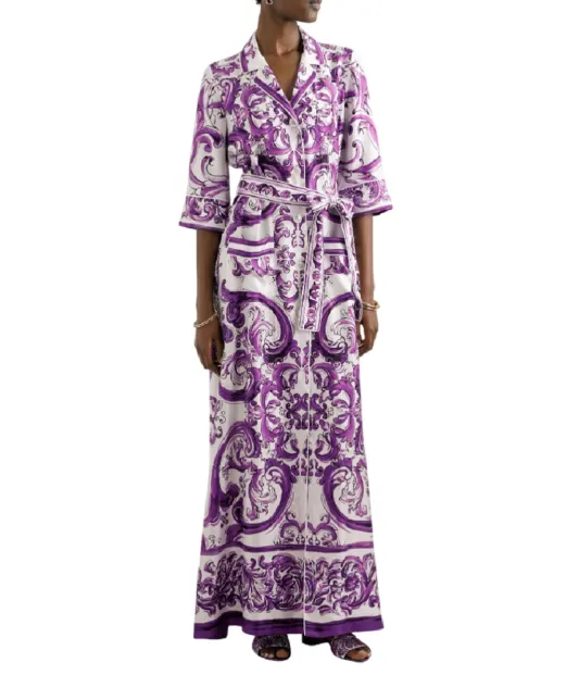 Dolce&Gabbana Сукня з шовку з принтом - Артикул: F0AH2T-HI1S5