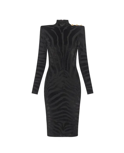 Balmain Сукня оксамитова - Артикул: FF0RF075JL11