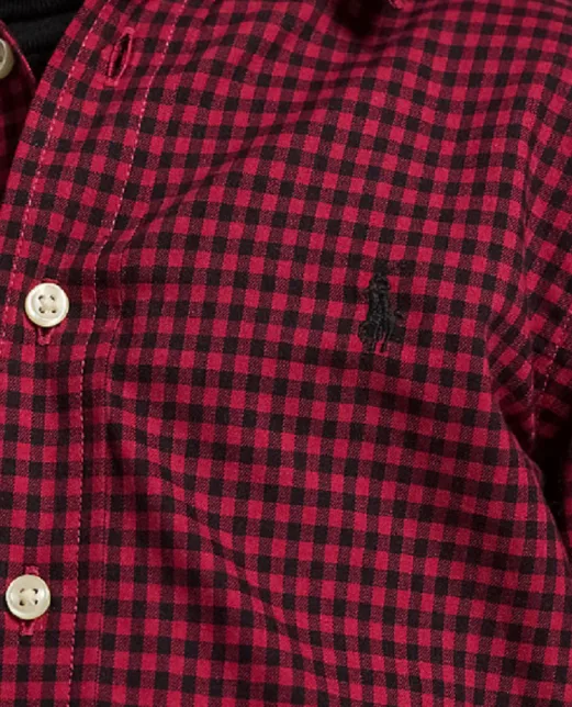 Polo Ralph Lauren Дитяча сорочка з бавовняної саржі в клітку - Артикул: 322980977001