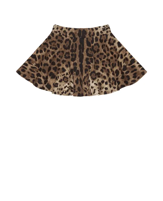 Dolce&Gabbana Детская юбка с леопардовым принтом - Артикул: L5JIB8-HS7LD-S