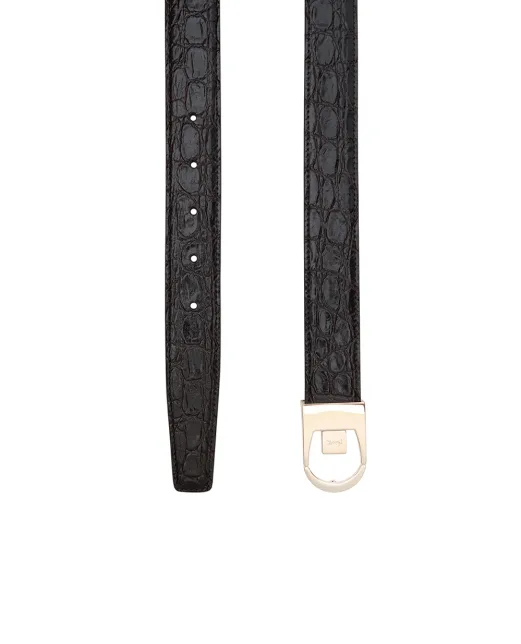 Saint Laurent Двосторонній шкіряний ремінь - Артикул: 828728-AAEX8