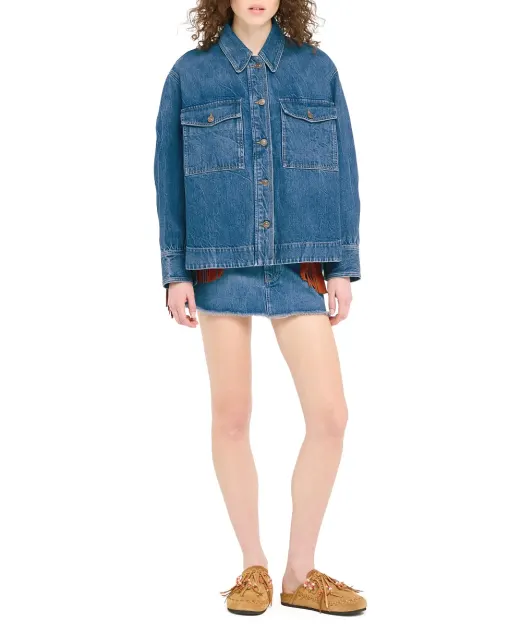 Alanui Джинсовая рубашка - Артикул: LWYD004R26DEN0014764