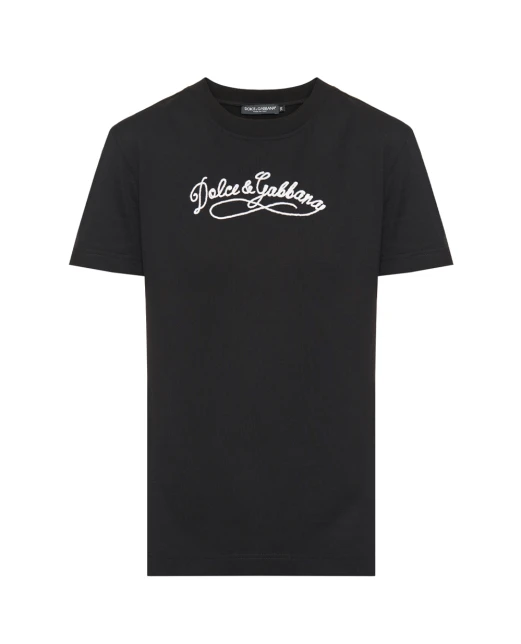 Dolce&Gabbana Футболка с вышивкой - Артикул: F8V42Z-GDDL1