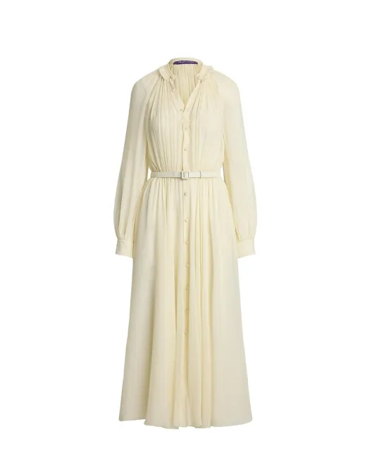 Ralph Lauren Collection Сукня Grantly Crinkle з шовку - Артикул: 290P00343001