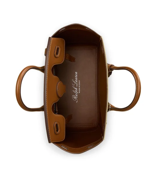 Ralph Lauren Collection Сумка из холста и кожи Soft Ricky 33 - Артикул: 435968259001