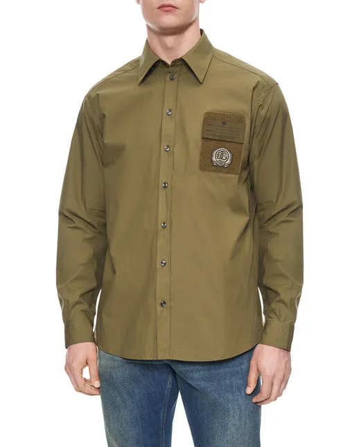 Dolce&Gabbana Рубашка с нашивкой логотипа - Артикул: G5OE4Z-FUFN9