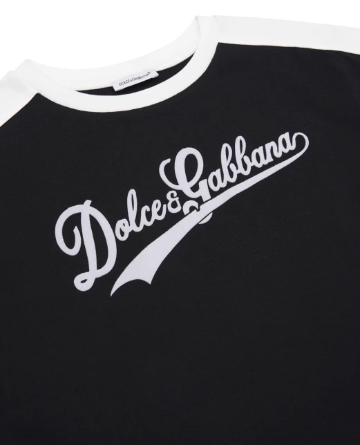 Dolce&Gabbana Детская футболка с принтом - Артикул: L5JTQG-G7PWI-B