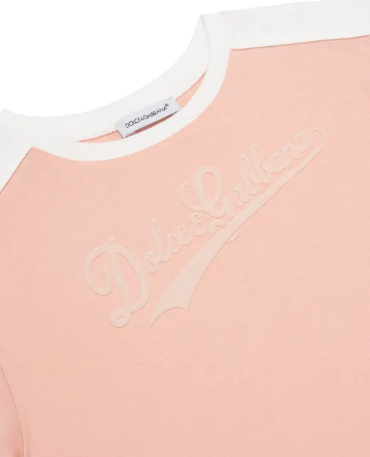 Dolce&Gabbana Детская футболка с принтом - Артикул: L5JTQG-G7PWI-S