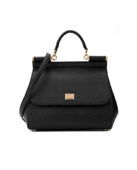 Dolce&Gabbana Кожаная сумка Sicily Large - Артикул: BB6002-B1001