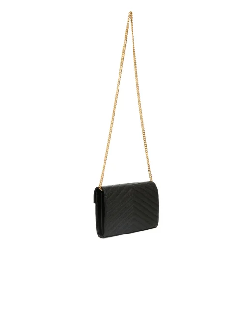 Saint Laurent Кожаная сумка Cassandre Chain Wallet - Артикул: 377828-BOW01