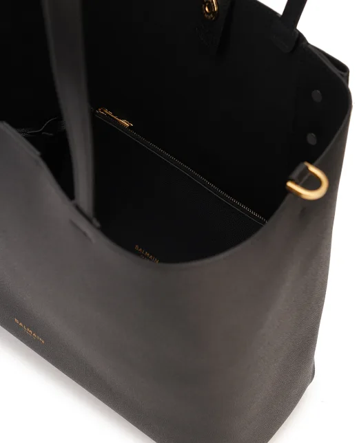 Balmain Шкіряна сумка Emblème Shopping - Артикул: DN1FE836LGSR