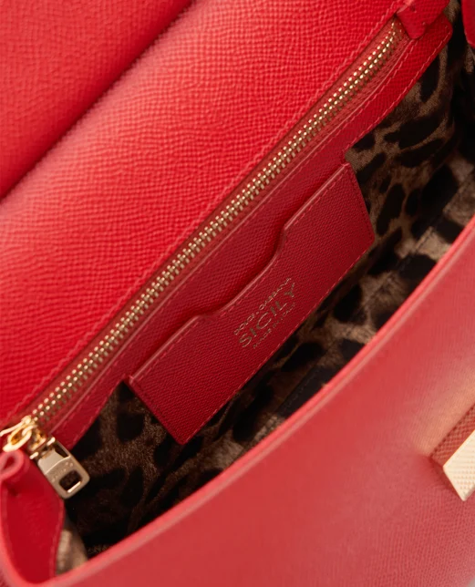 Dolce&Gabbana Шкіряна сумка Sicily Large - Артикул: BB6002-B1001