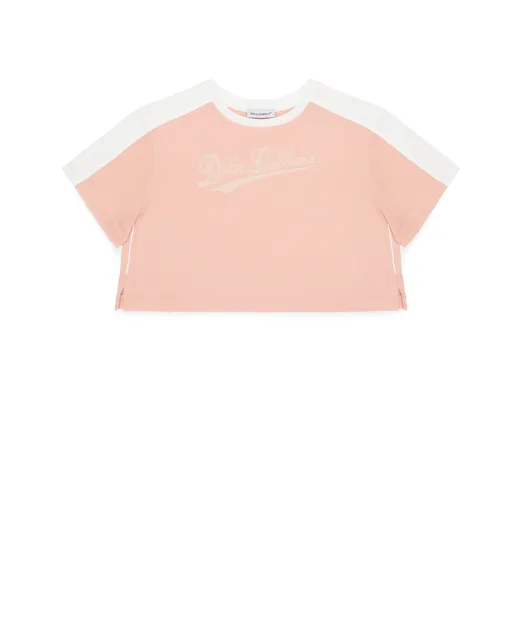 Dolce&Gabbana Детская футболка с принтом - Артикул: L5JTQG-G7PWI-S