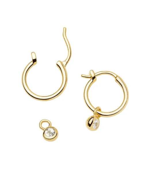 Missoma Сережки-кільця з мініатюрними підвісками - Артикул: BSH-G-E2-CR