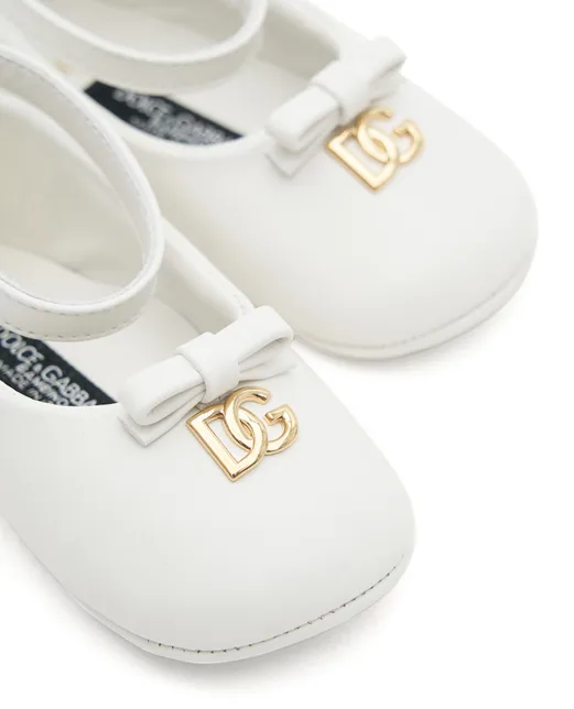 Dolce&Gabbana Балетки для новорожденных из кожи наппа - Артикул: DK0065-AB793