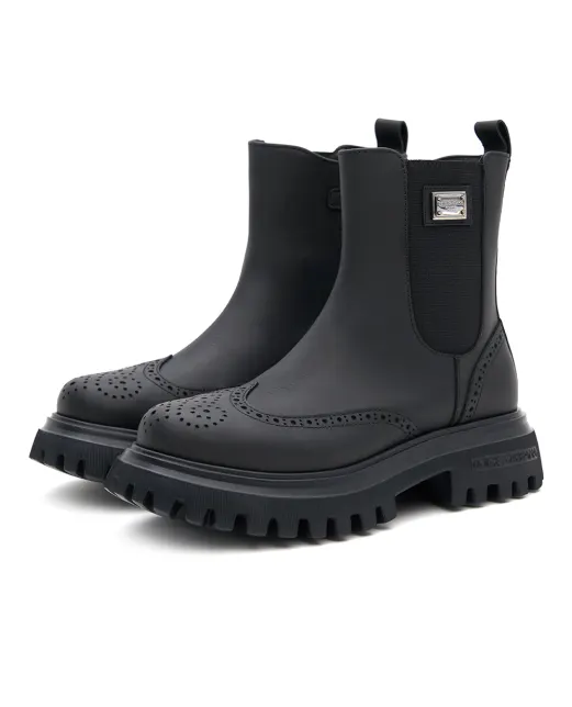 Dolce&Gabbana Дитячі шкіряні ботильйони Beatles - Артикул: DA5295-A6379-L