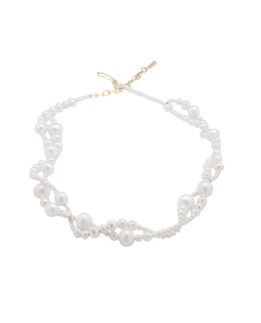 Completedworks Ожерелье из переработанного золота с жемчугом и вермелем - Артикул: P208