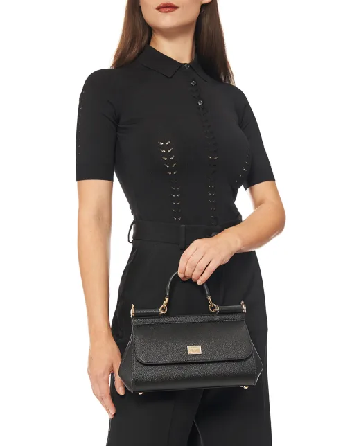 Dolce&Gabbana Шкіряна сумка Sicily - Артикул: BB7652-B1001