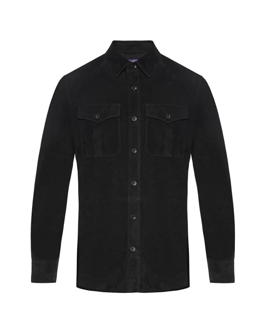 Ralph Lauren Purple Label Рубашка из замши - Артикул: 790654923036