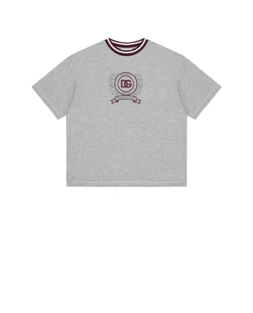 Dolce&Gabbana Детская футболка с вышивкой логотипа - Артикул: L4JTJW-G7PUZ-S