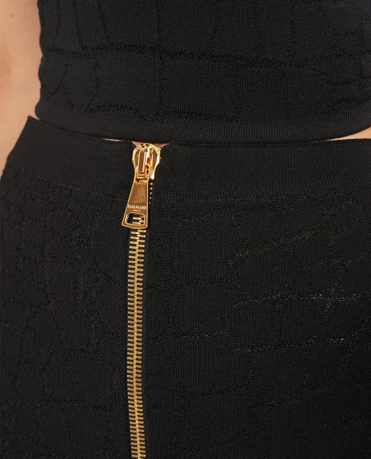 Balmain Спідниця з блискавкою - Артикул: FF0LC290KJ14