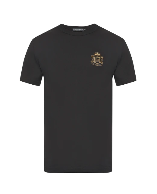 Dolce&Gabbana Футболка с геральдической аппликацией - Артикул: G8PT1Z-G7PZU