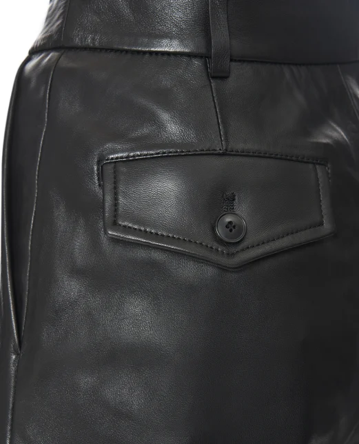 Yves Salomon Бермуды из овечьей кожи - Артикул: 26EYP211XXAPXX