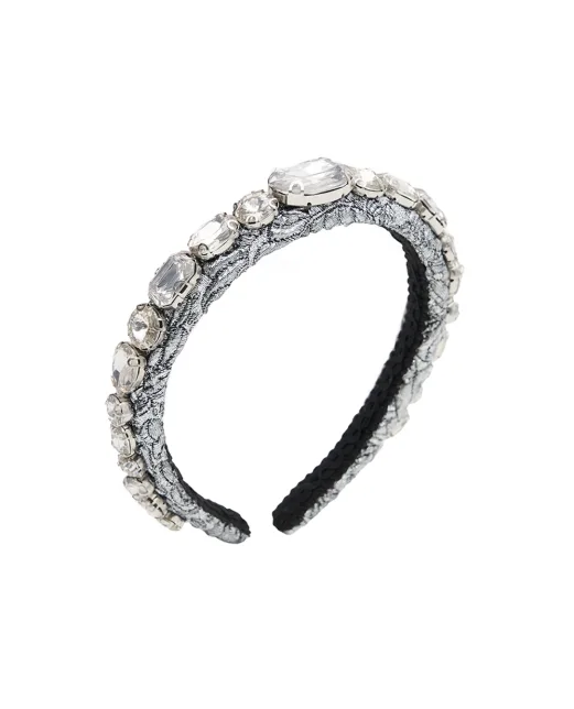 Dolce&Gabbana Обідок із квіткового жаккарда з декором - Артикул: FY366Z-GDDDM