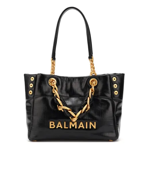 Balmain Кожаная сумка 1945 Soft Cabas Small - Артикул: EN1FD871LETF