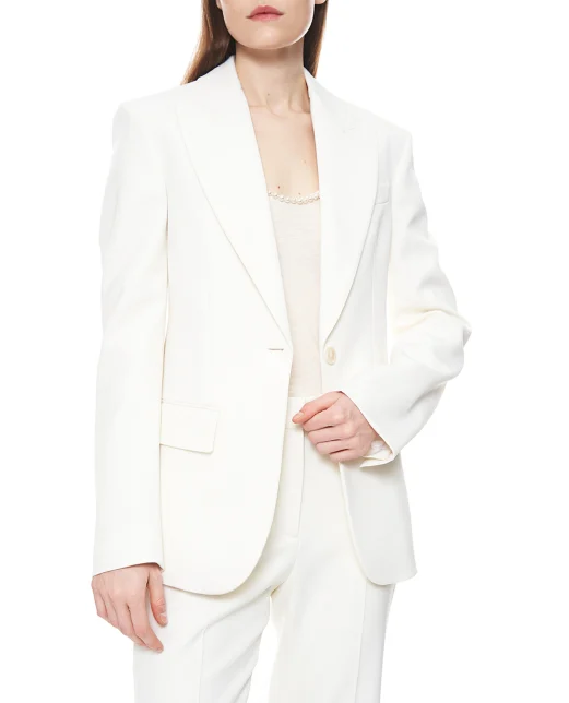 Stella McCartney Блейзер однобортный из шерсти - Артикул: 6501373HU707