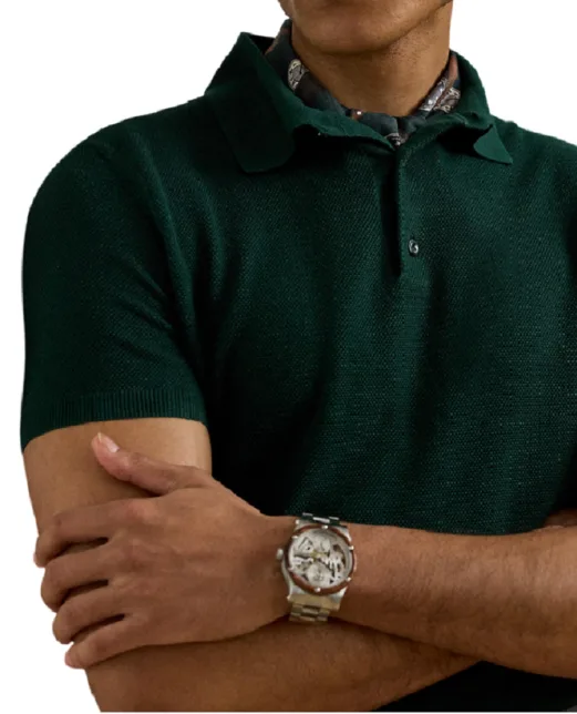 Ralph Lauren Purple Label Бавовняний светр з короткими рукавами - Артикул: 790957779001