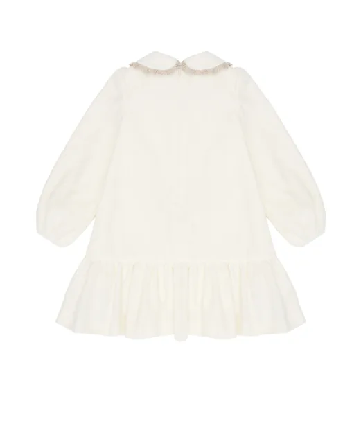 Dolce&Gabbana Дитяча сукня з гладкого оксамиту з трусиками-кюлотами - Артикул: L24DM2-FUVJY