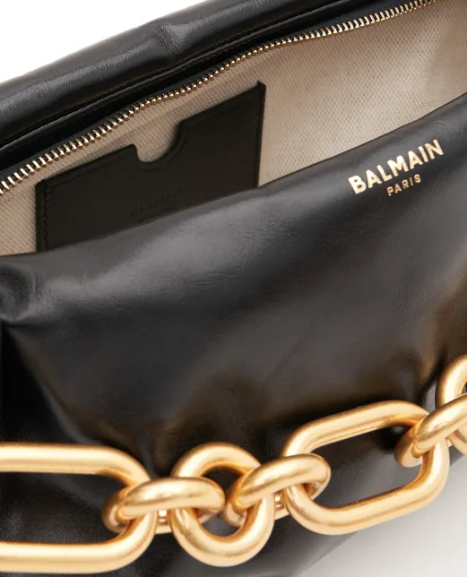 Balmain Кожаная мини-сумка Sync - Артикул: FN1AD001LBFO